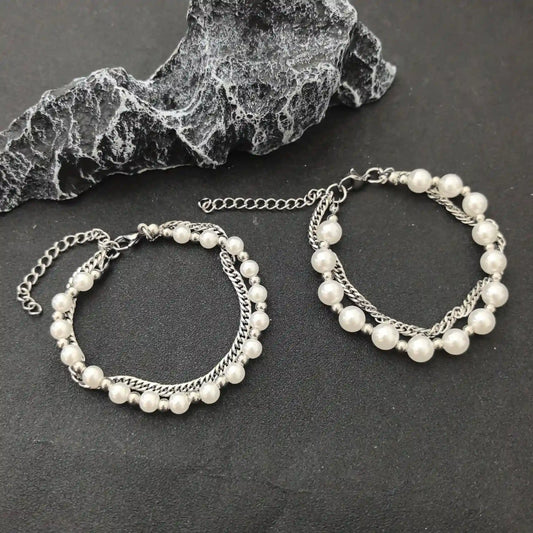 Nocturnal Romance Double - Layer Bracelet - Gothic Aesthetic Jewelry by Mort 7