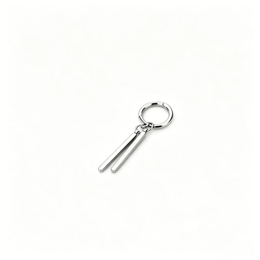 Industrial minimalist bar dangle hoop earring made of 316L stainless steel