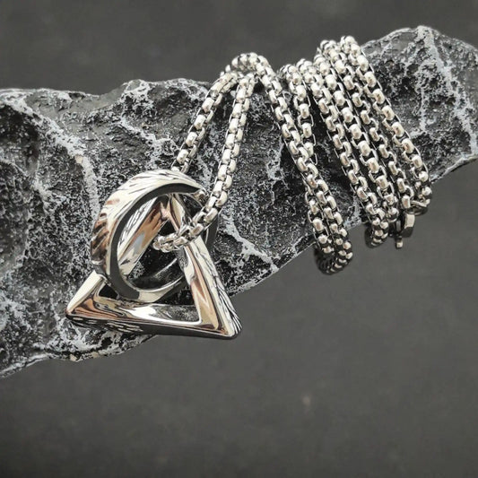 Geometric Paradox Pendant Necklace - Gothic Aesthetic Jewelry by Mort 7