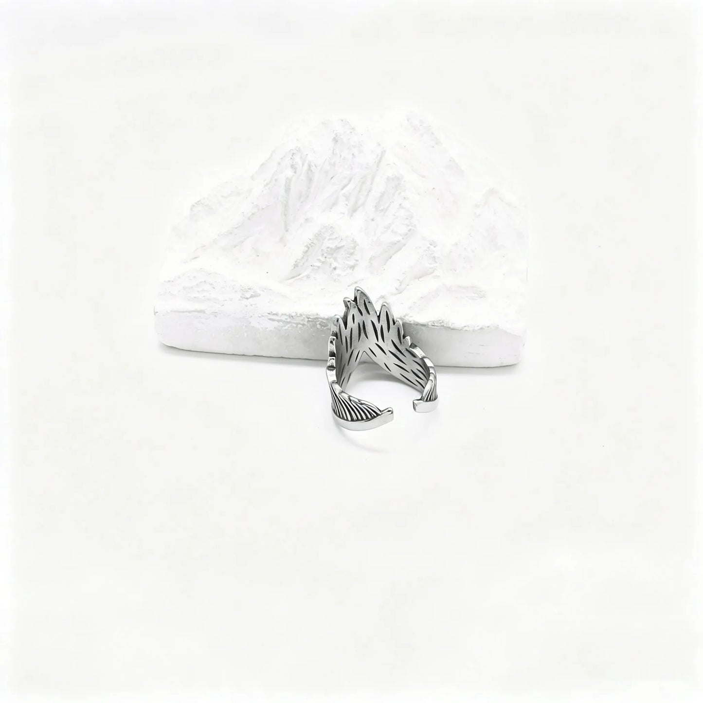 Angel Feather Ring Back View