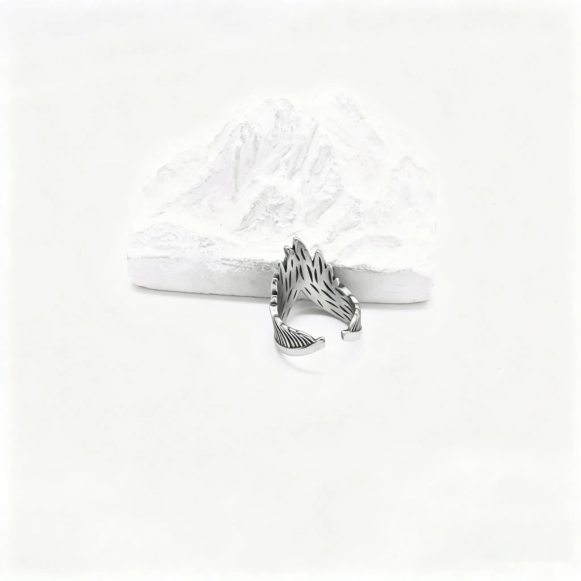 Angel Feather Ring Back View