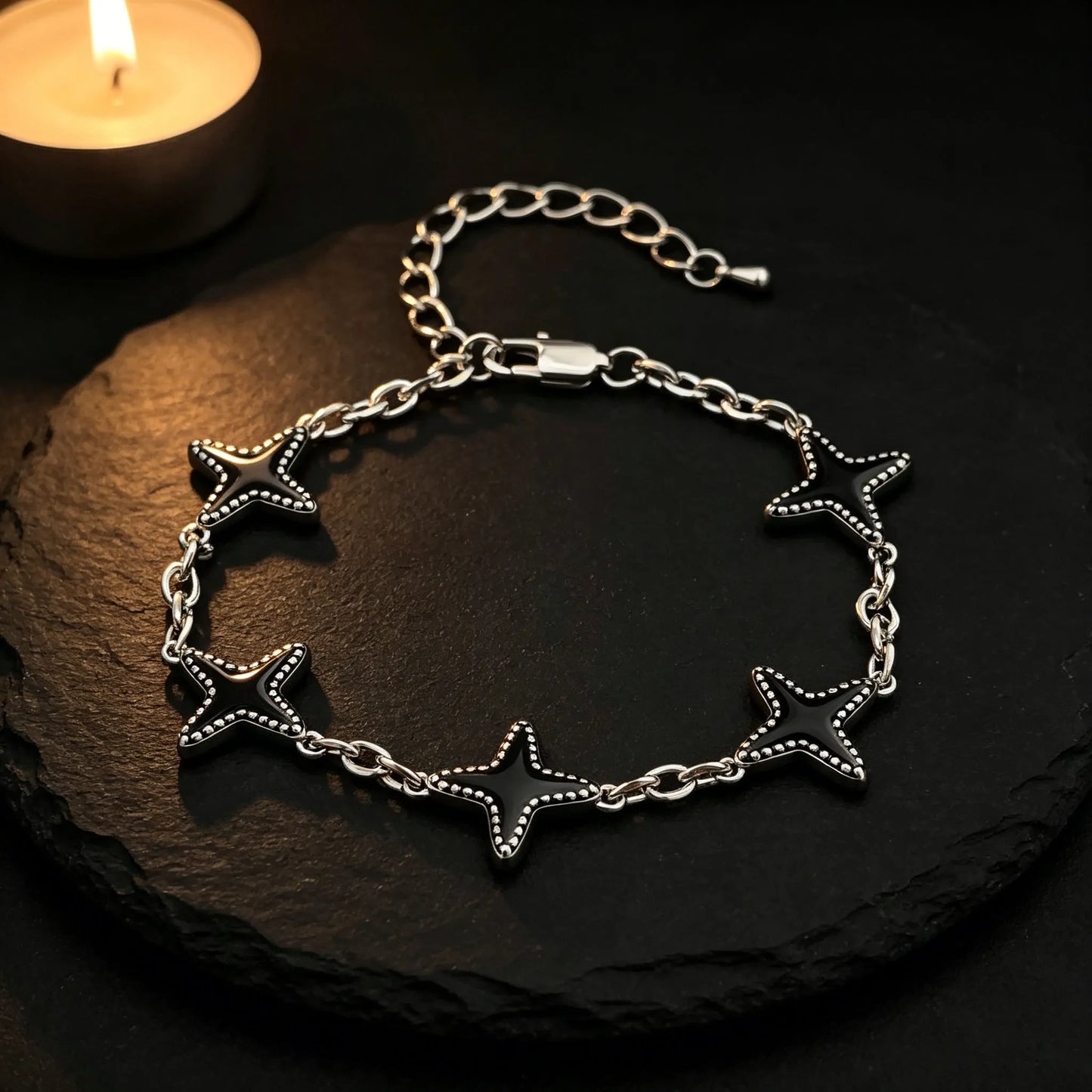 Astraea Polaris Station Bracelet - Gothic Aesthetic Jewelry by Mort 7