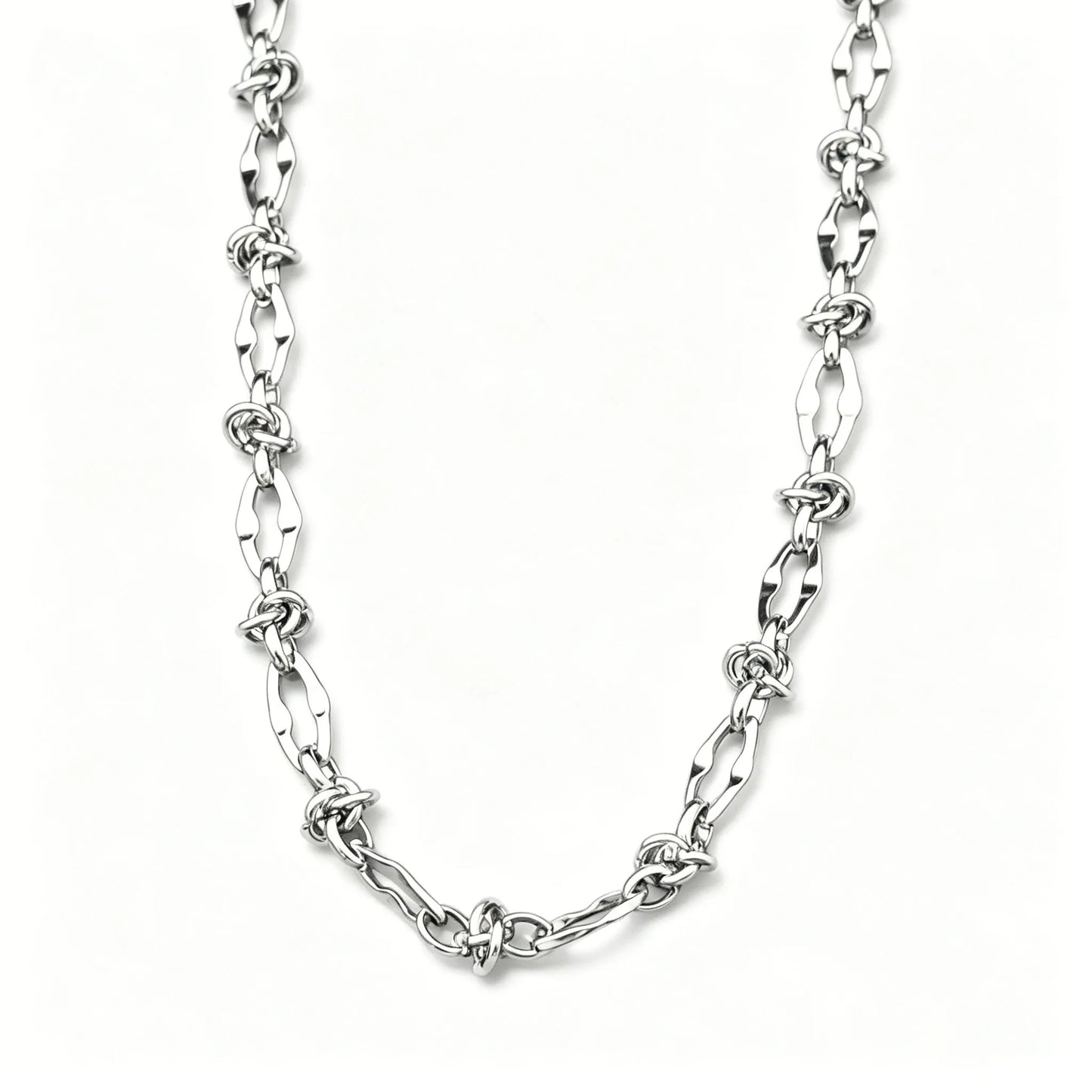 Industrial Knotted Barbed - Wire Chain - Gothic Aesthetic Jewelry by Mort 7