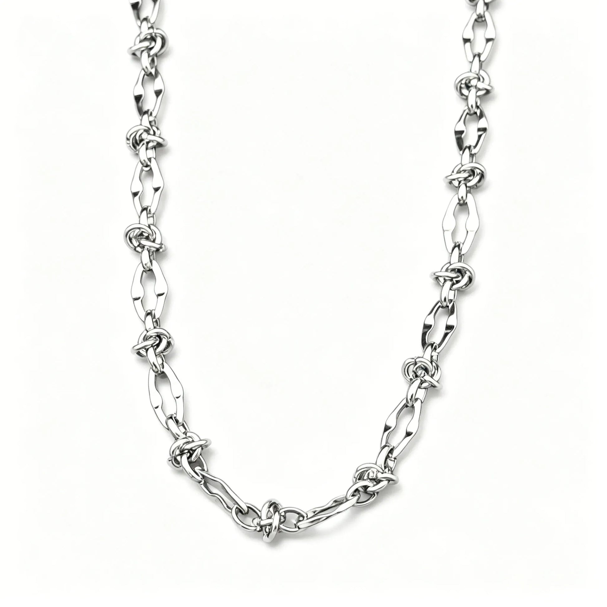 Industrial Knotted Barbed - Wire Chain - Gothic Aesthetic Jewelry by Mort 7