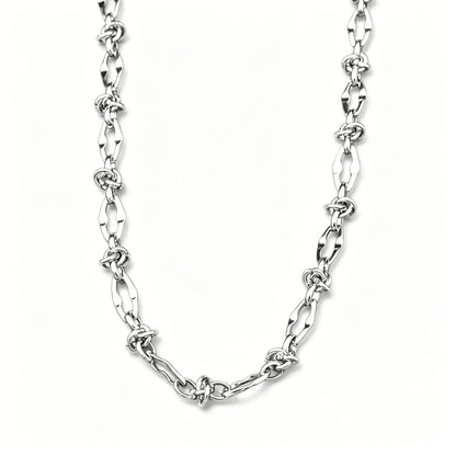 Industrial Knotted Barbed - Wire Chain - Gothic Aesthetic Jewelry by Mort 7