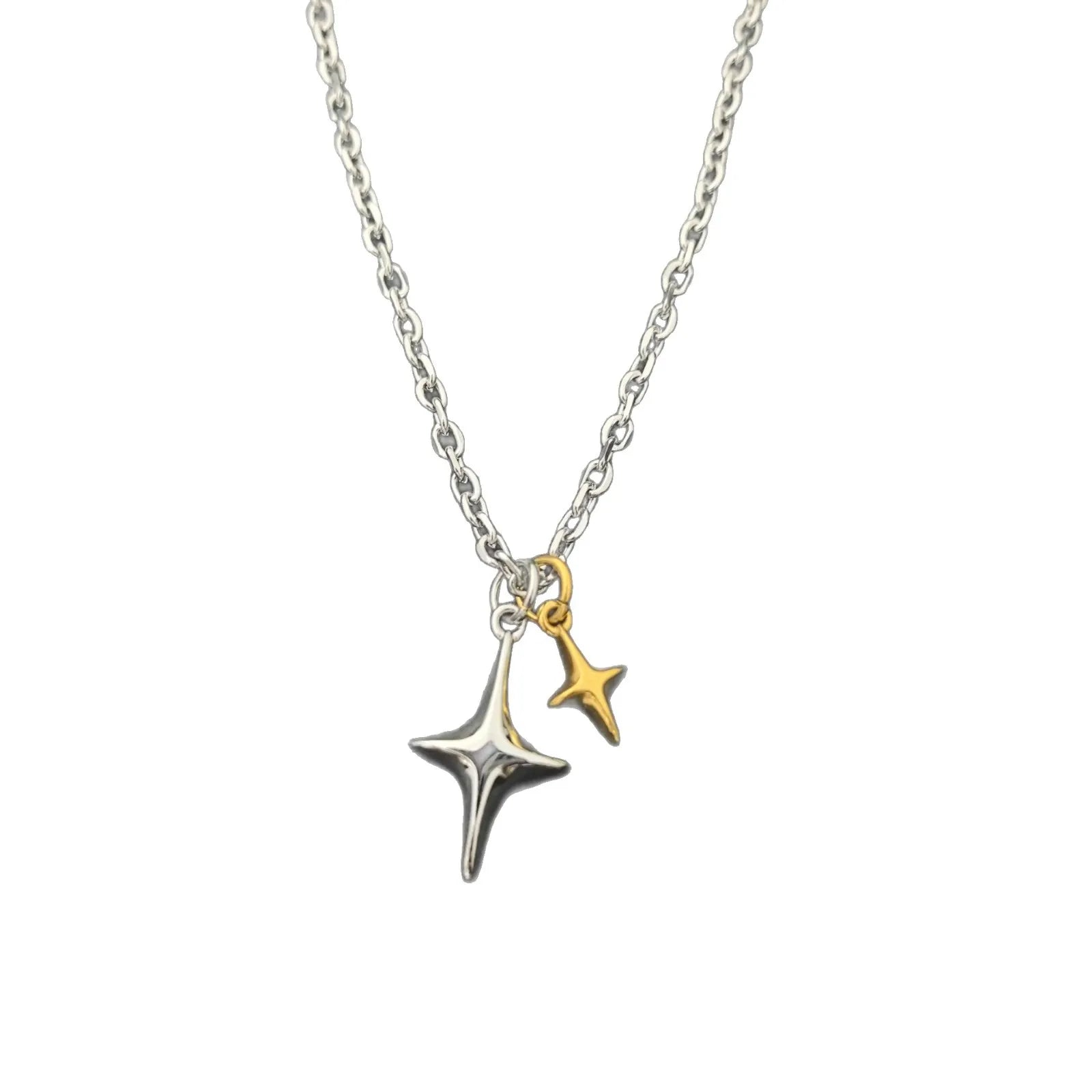 Celestial Polaris Dual Star Pendant - Gothic Aesthetic Jewelry by Mort 7