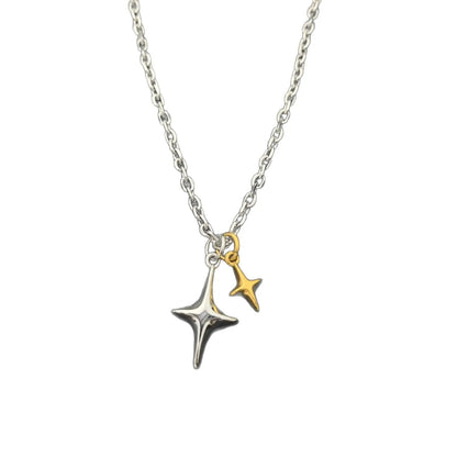 Celestial Polaris Dual Star Pendant - Gothic Aesthetic Jewelry by Mort 7