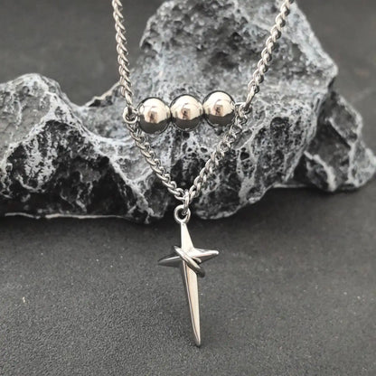 Orbital Star - Cross Pendant - Gothic Aesthetic Jewelry by Mort 7