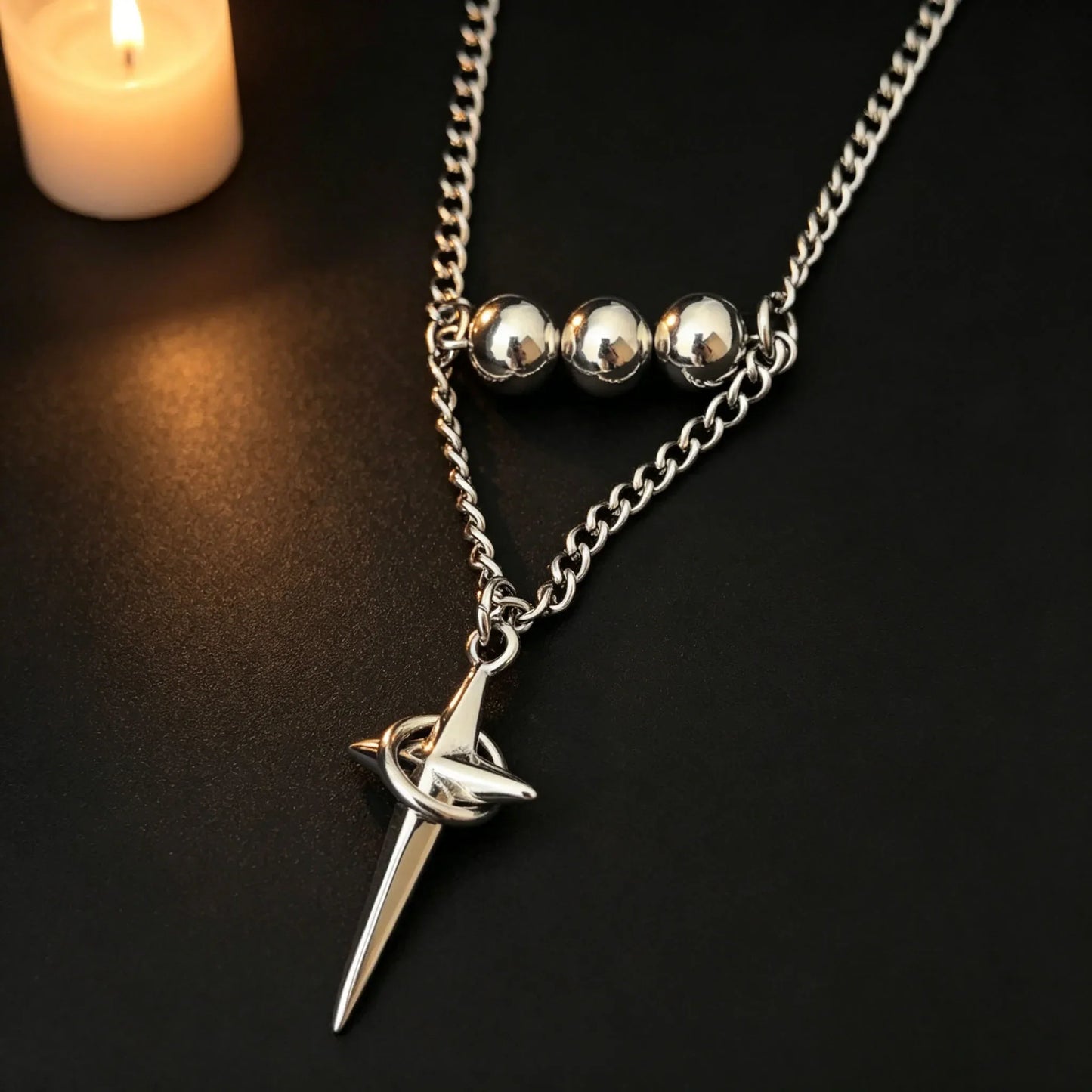 Orbital Star - Cross Pendant - Gothic Aesthetic Jewelry by Mort 7