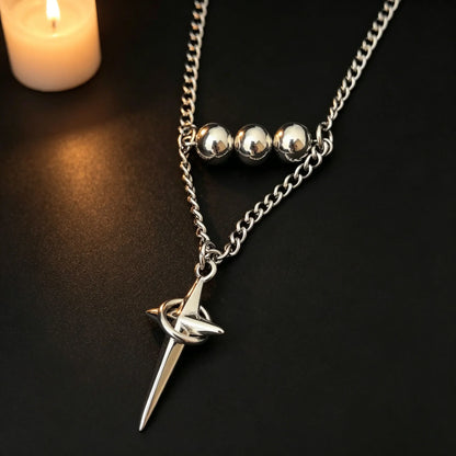 Orbital Star - Cross Pendant - Gothic Aesthetic Jewelry by Mort 7