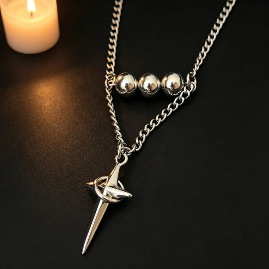 Orbital Star - Cross Pendant - Gothic Aesthetic Jewelry by Mort 7