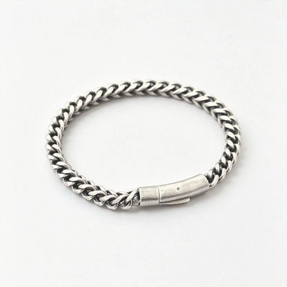 Iron Clad Franco Link Bracelet - Gothic Aesthetic Jewelry by Mort 7
