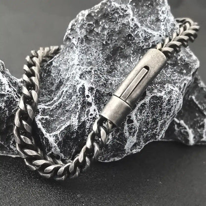 Iron Clad Franco Link Bracelet - Gothic Aesthetic Jewelry by Mort 7