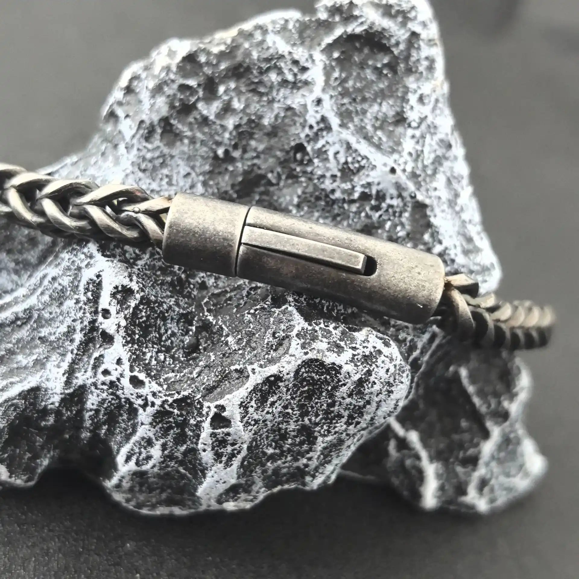 Iron Clad Franco Link Bracelet - Gothic Aesthetic Jewelry by Mort 7