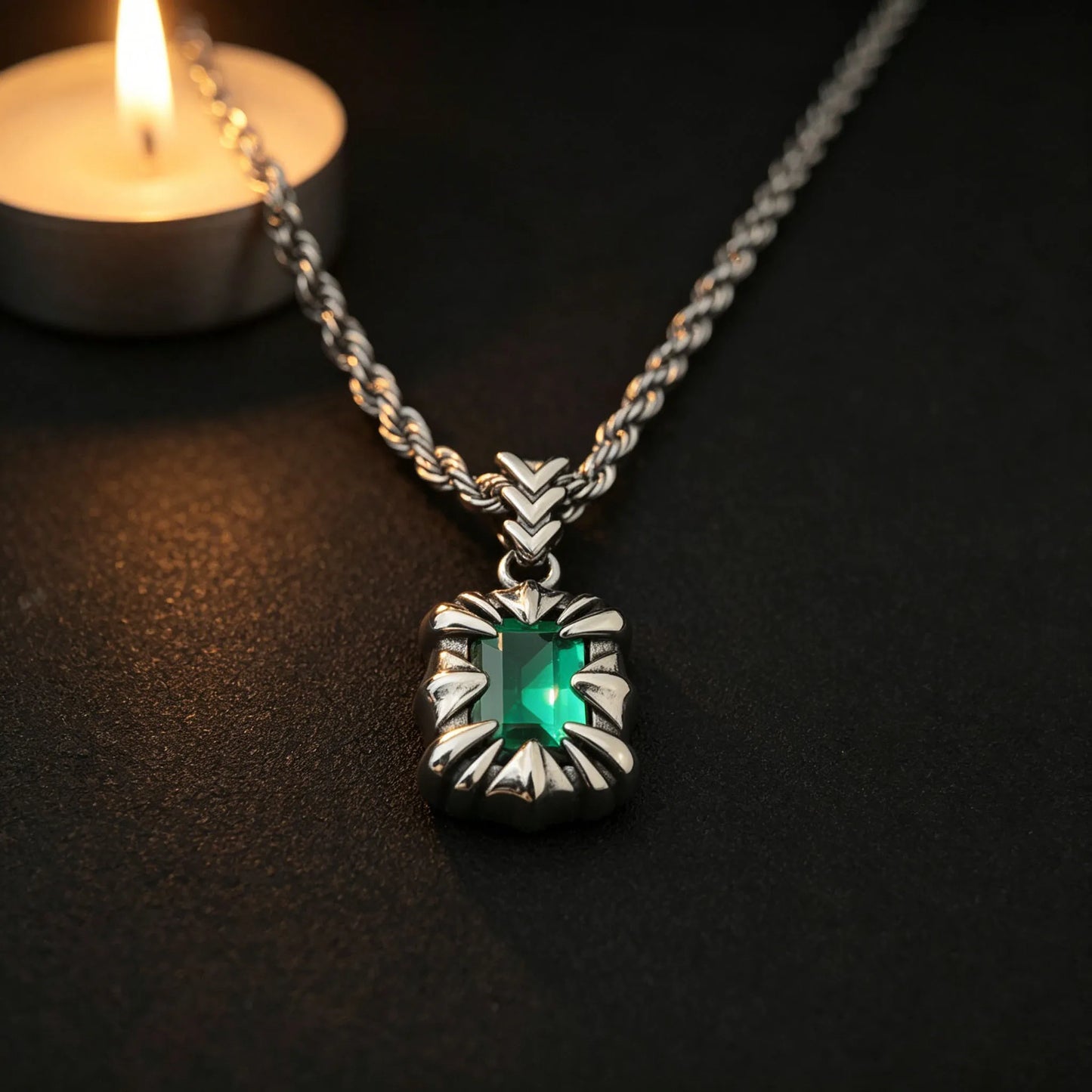 Verdant Alchemist’s Relic Pendant - Gothic Aesthetic Jewelry by Mort 7