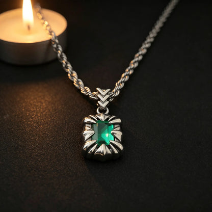 Verdant Alchemist’s Relic Pendant - Gothic Aesthetic Jewelry by Mort 7