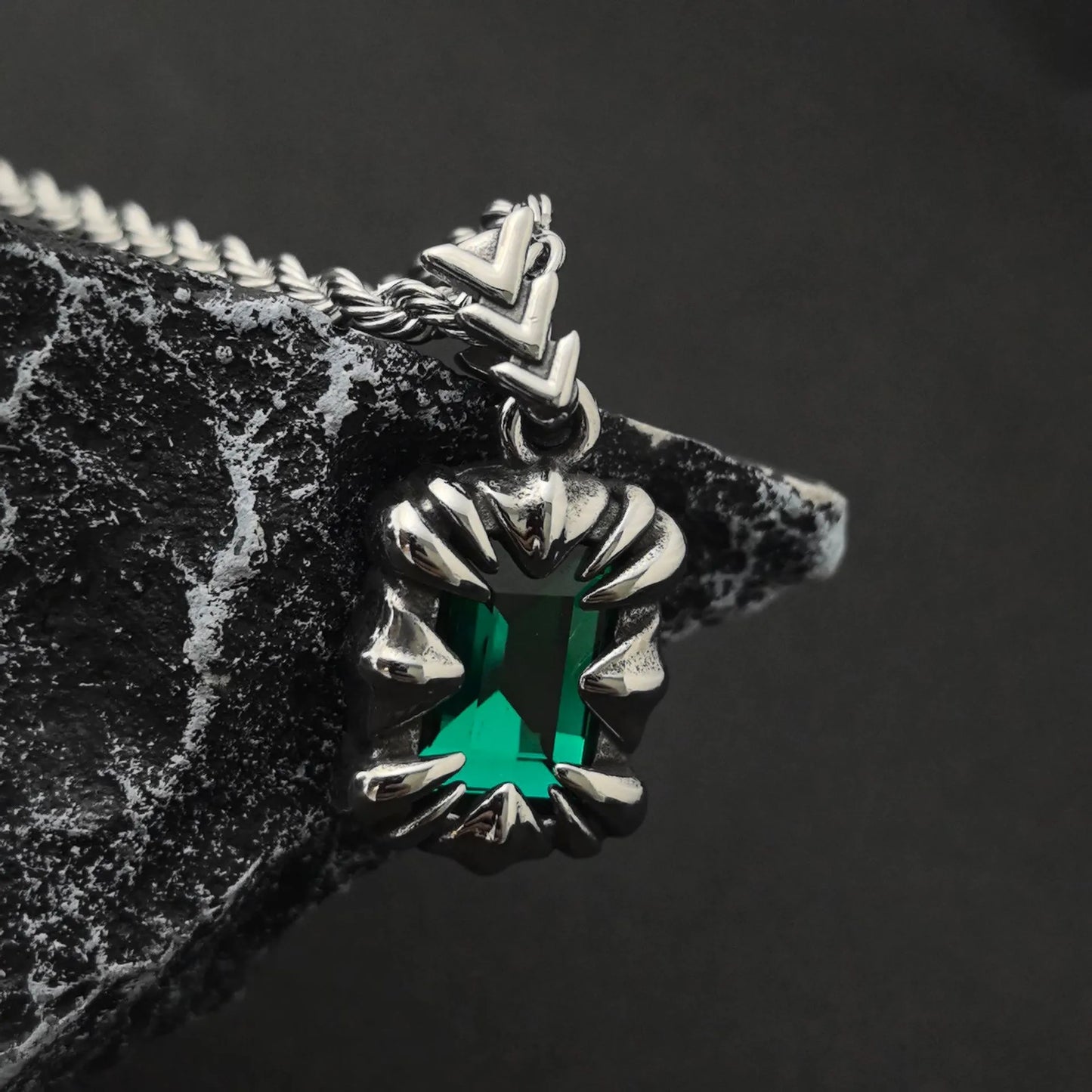 Verdant Alchemist’s Relic Pendant - Gothic Aesthetic Jewelry by Mort 7