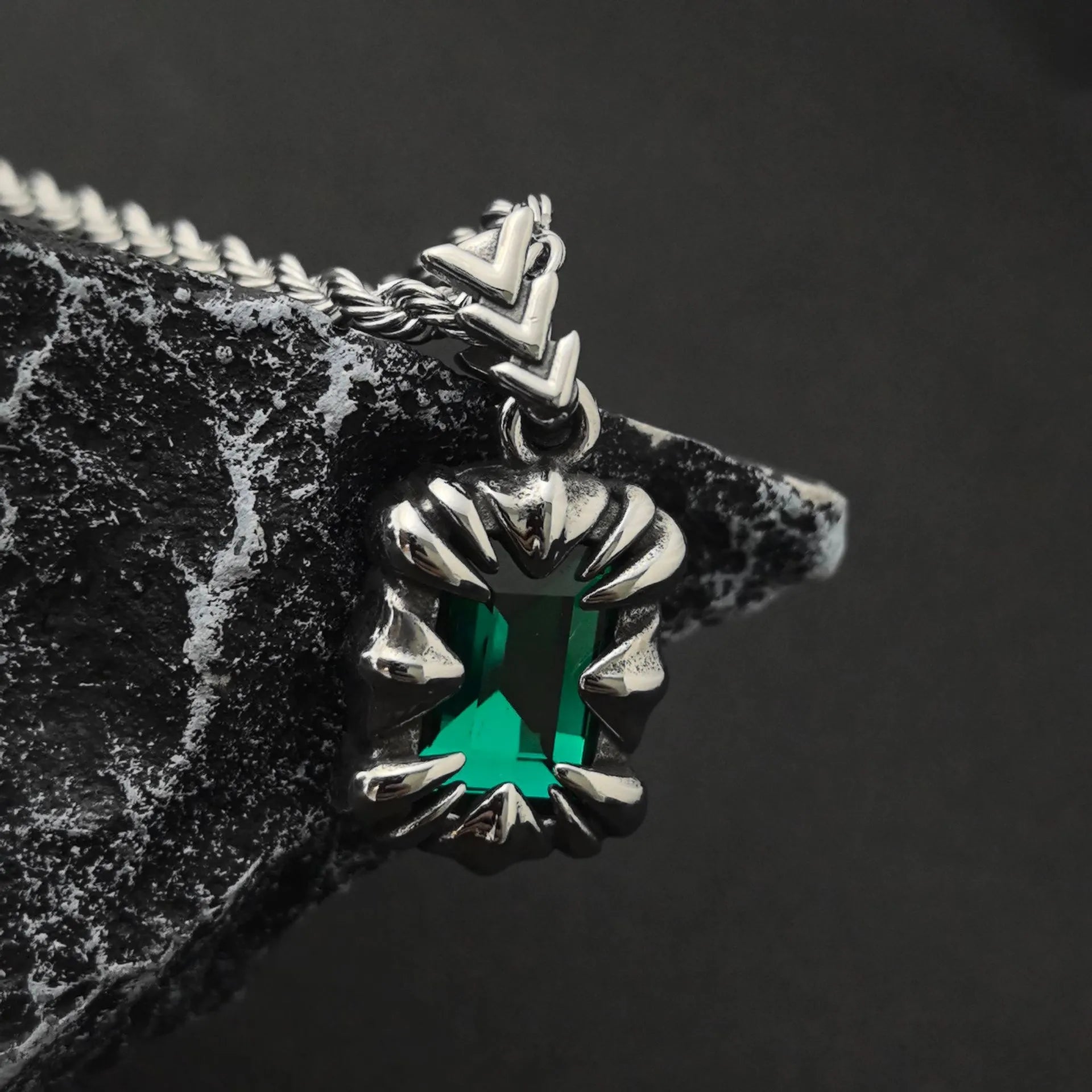 Verdant Alchemist’s Relic Pendant - Gothic Aesthetic Jewelry by Mort 7
