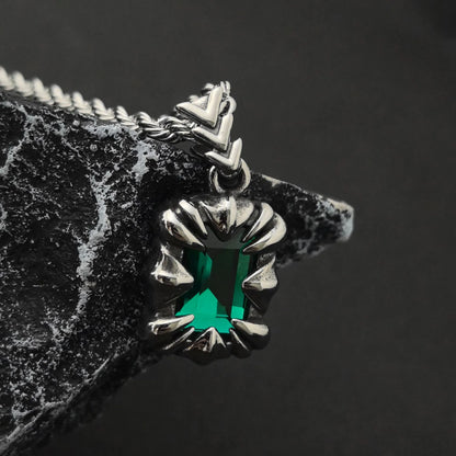 Verdant Alchemist’s Relic Pendant - Gothic Aesthetic Jewelry by Mort 7