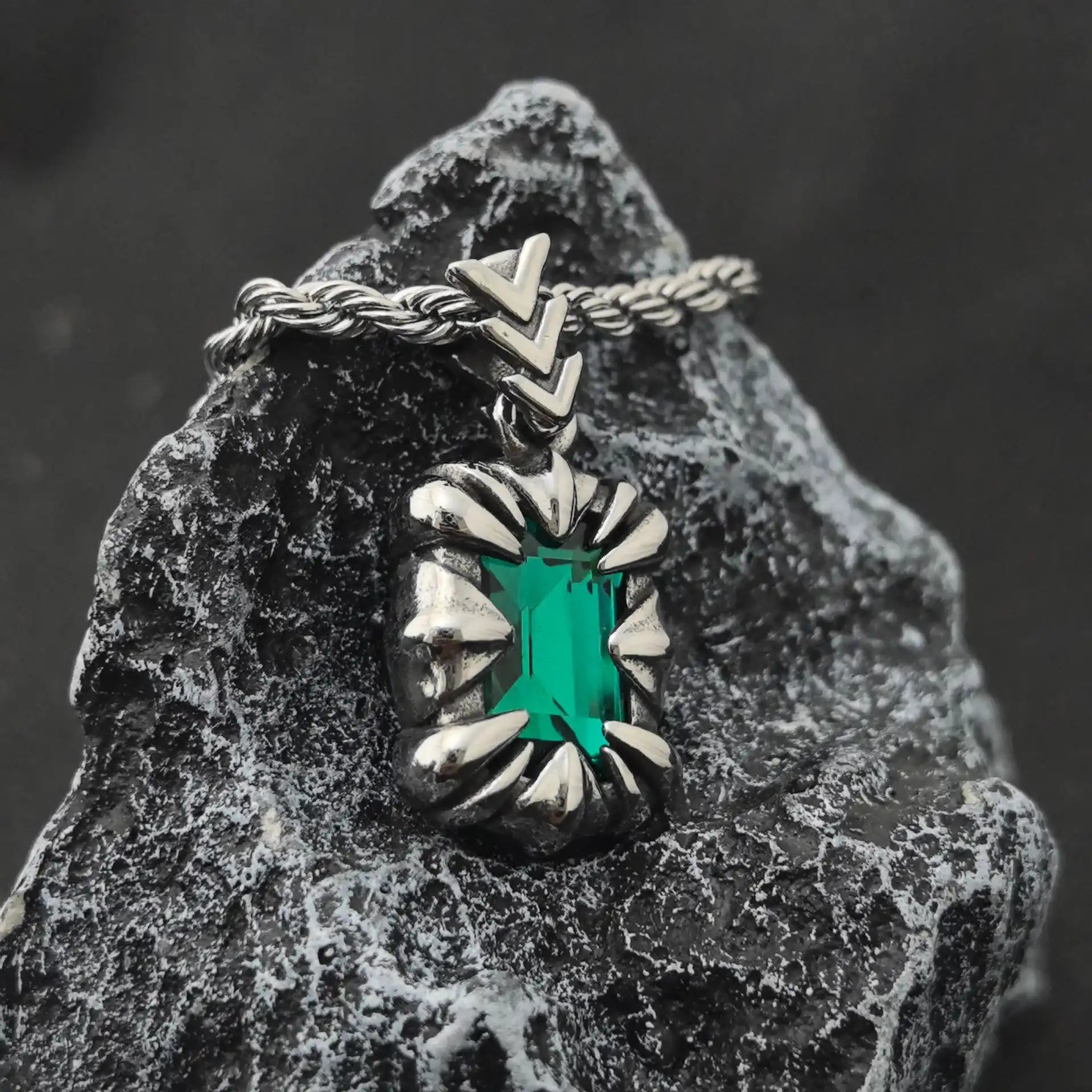 Verdant Alchemist’s Relic Pendant - Gothic Aesthetic Jewelry by Mort 7