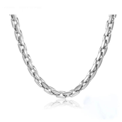 316L stainless steel mariner link chain necklace