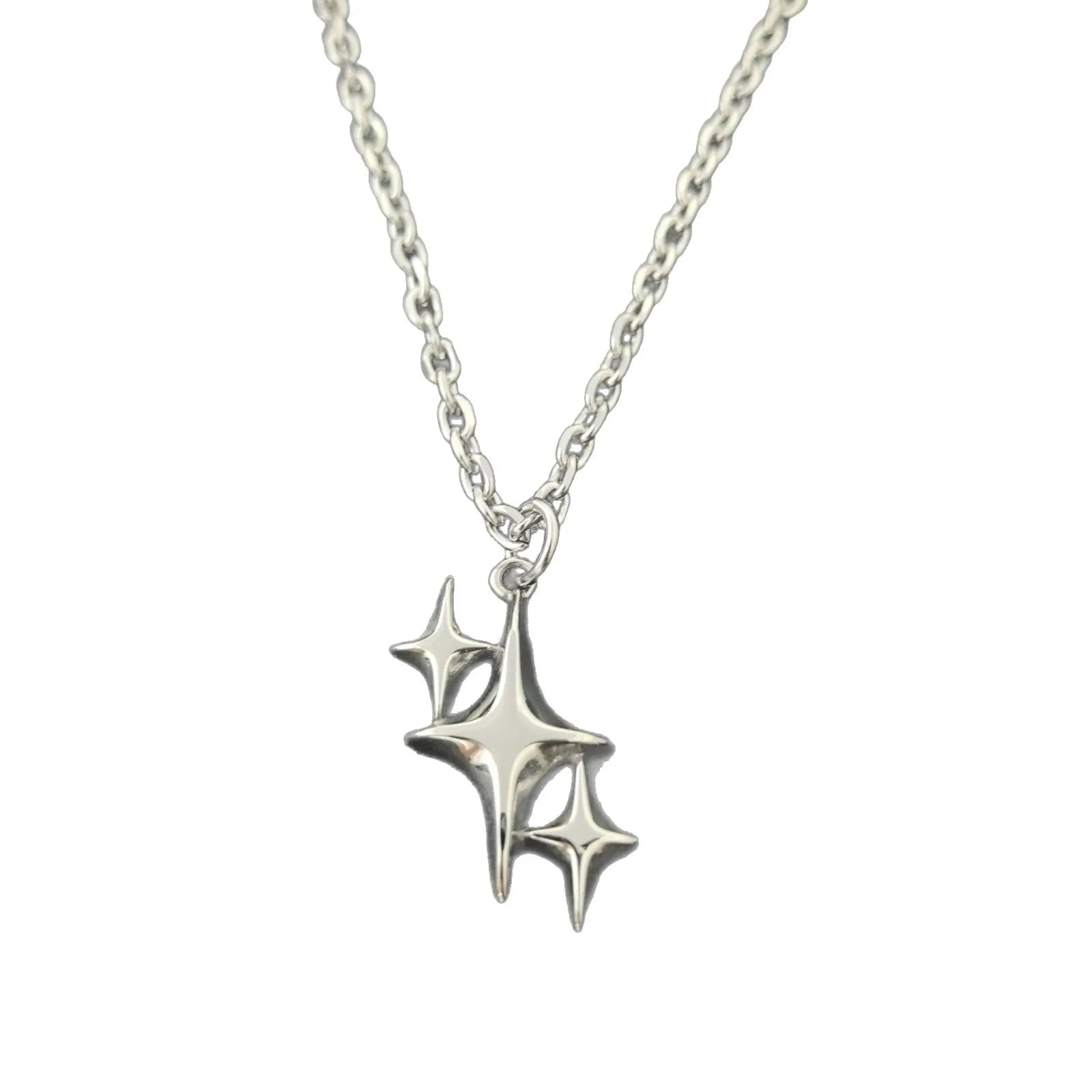 Triple Star Burst Pendant - Gothic Aesthetic Jewelry by Mort 7