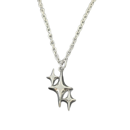 Triple Star Burst Pendant - Gothic Aesthetic Jewelry by Mort 7