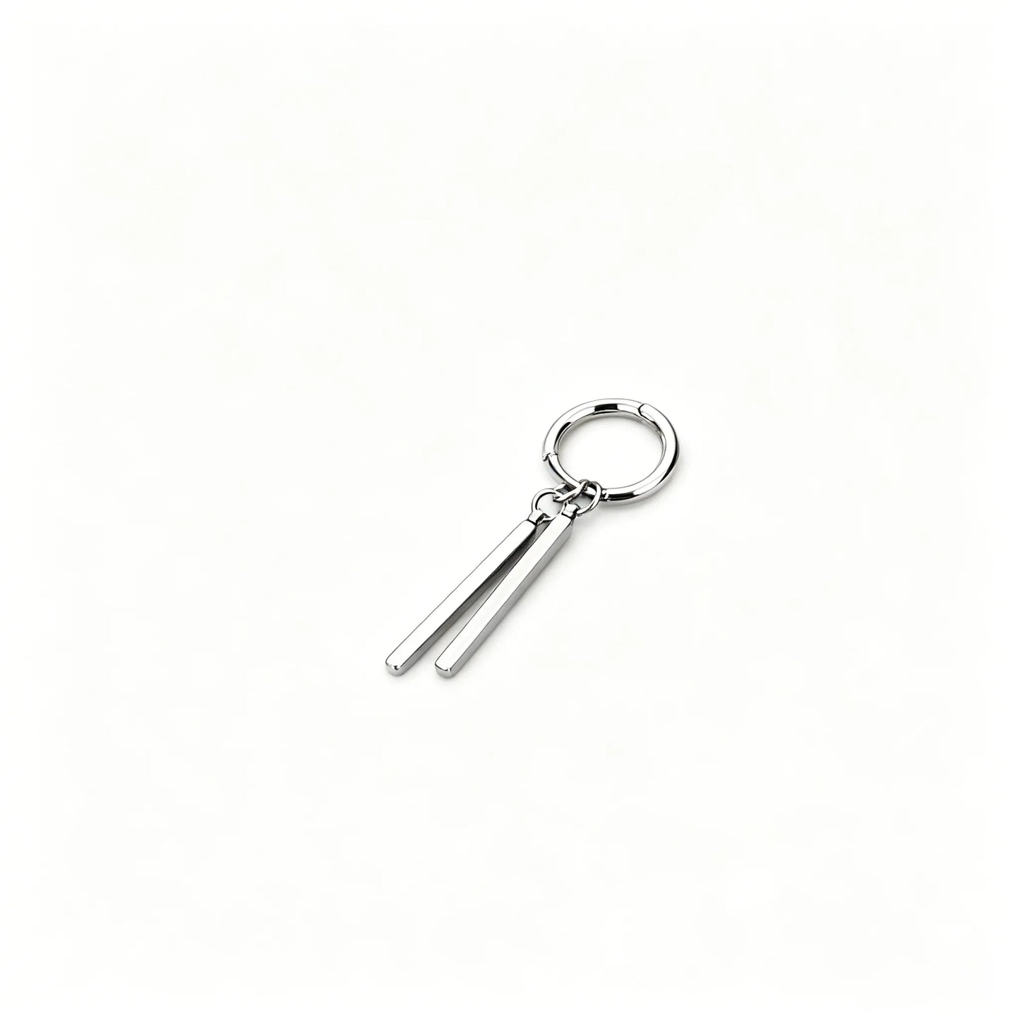 Industrial minimalist bar dangle hoop earring made of 316L stainless steel