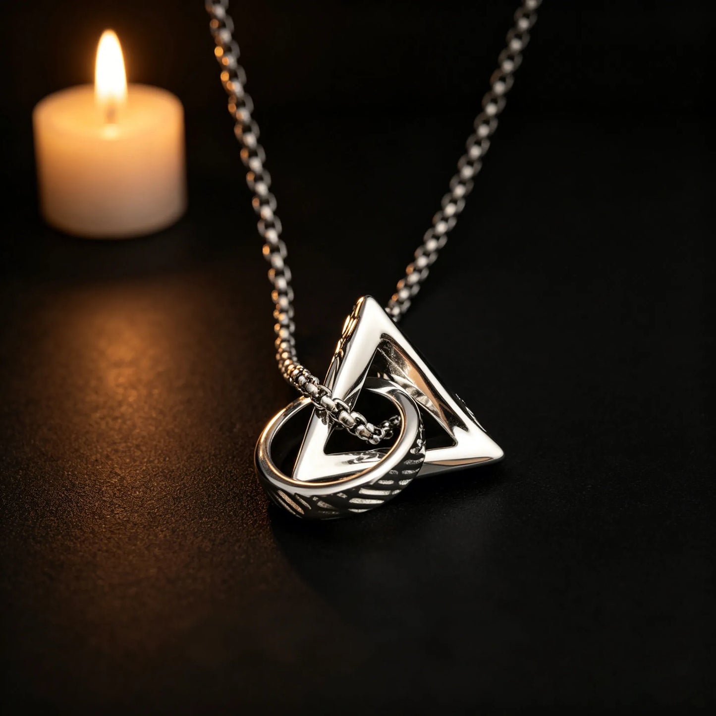 Geometric Paradox Pendant Necklace - Gothic Aesthetic Jewelry by Mort 7