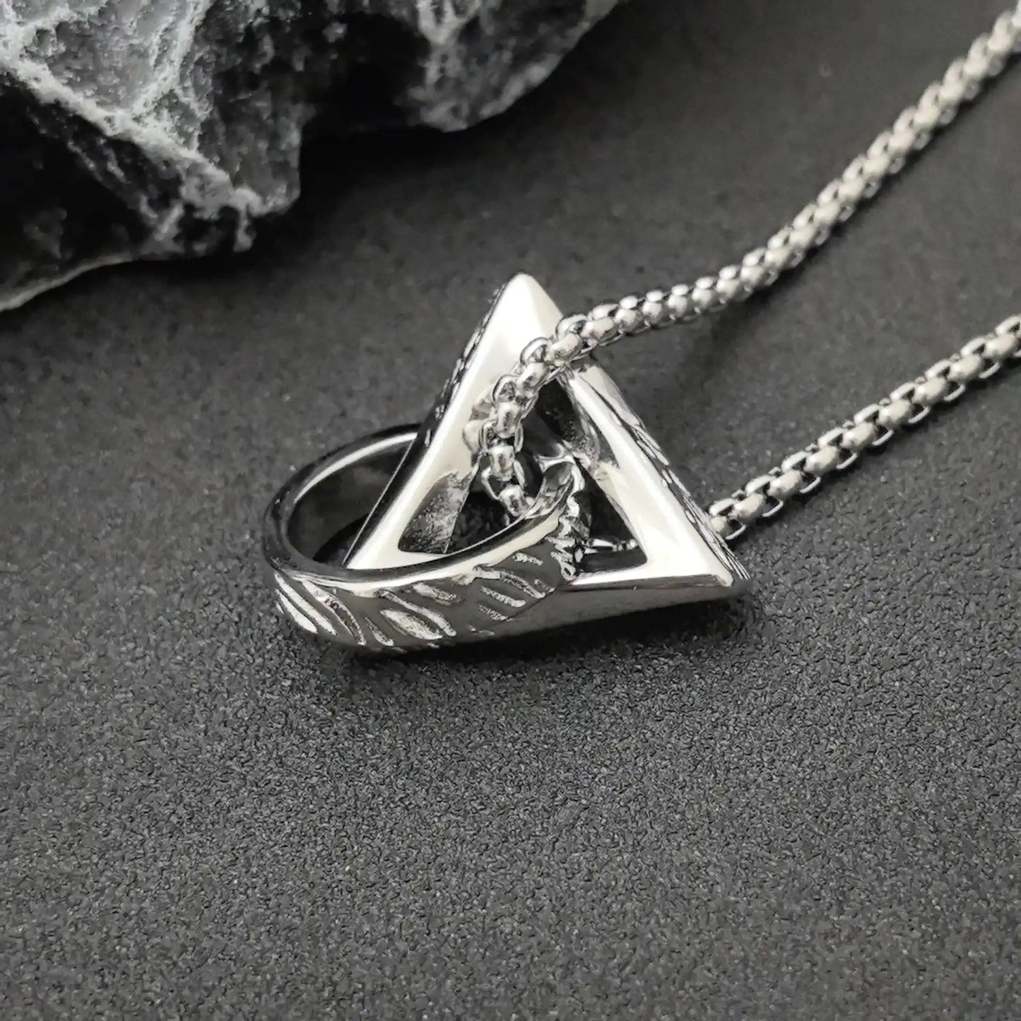Geometric Paradox Pendant Necklace - Gothic Aesthetic Jewelry by Mort 7