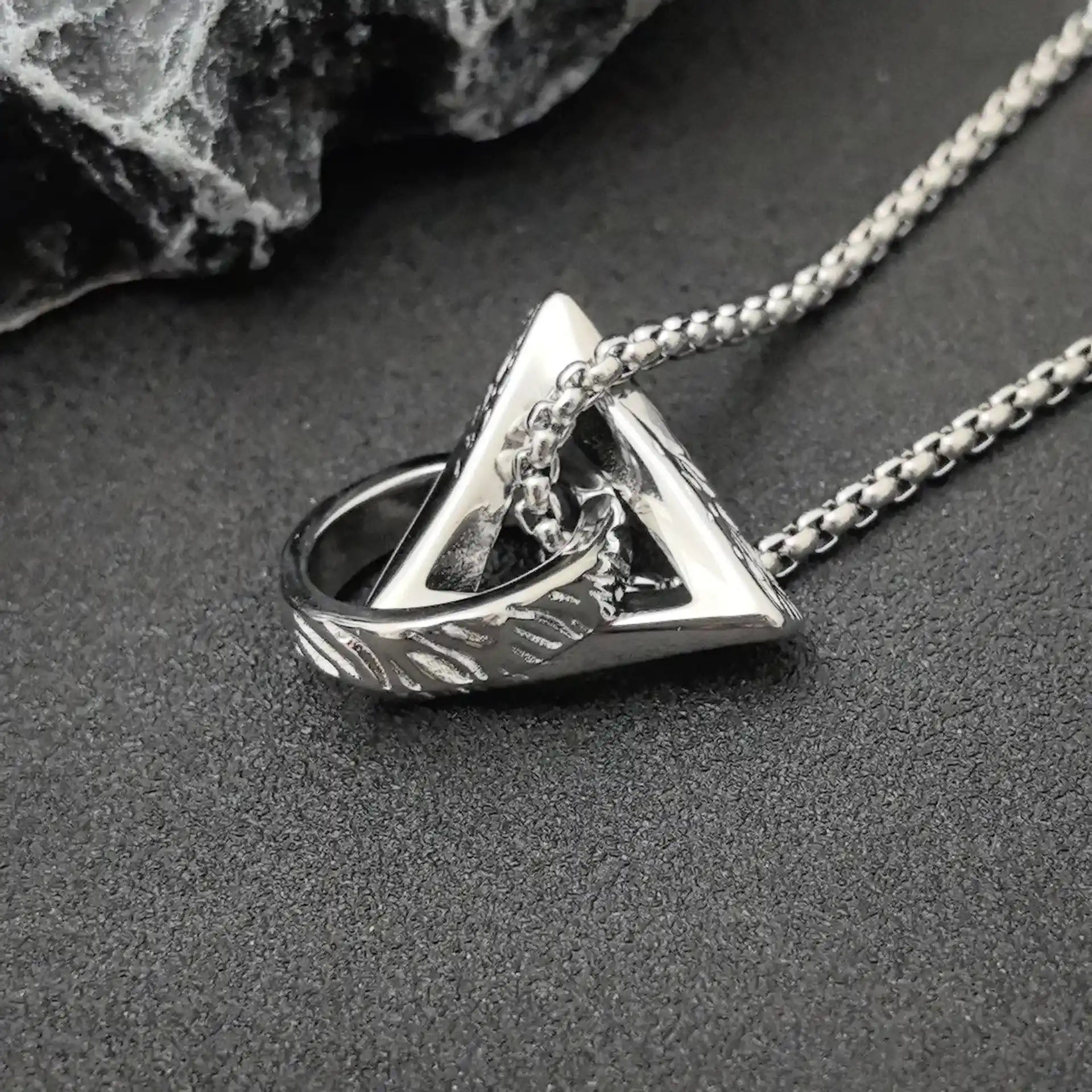 Geometric Paradox Pendant Necklace - Gothic Aesthetic Jewelry by Mort 7