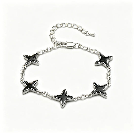 Y2K Stainless Steel Bracelet Star Charm Bracelet,  Bracelet for Men Women