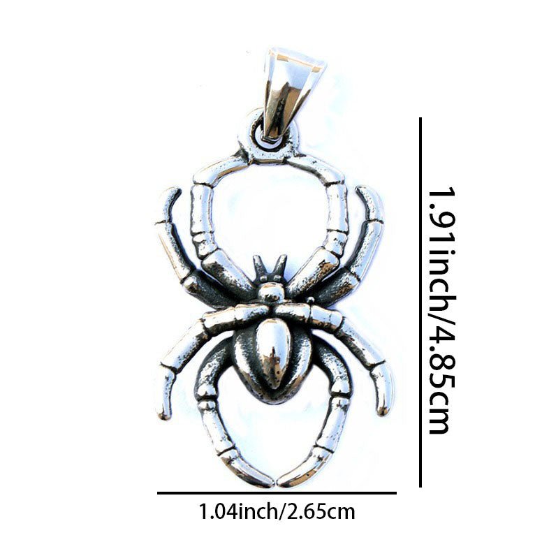 Arachnid Weaver Pendant - Gothic Aesthetic Jewelry by Mort 7