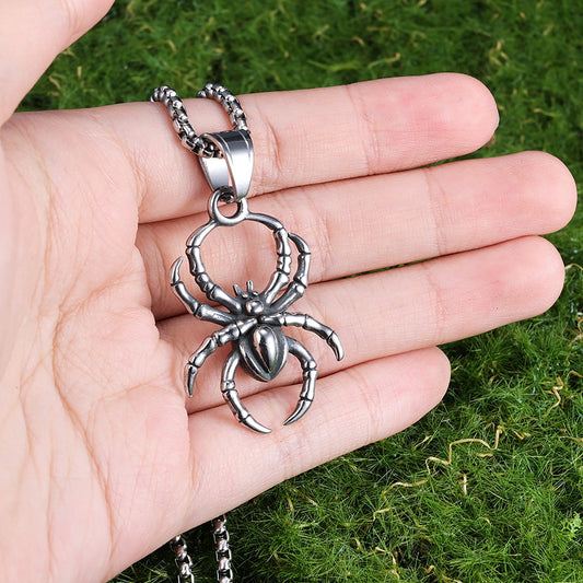 Arachnid Weaver Pendant - Gothic Aesthetic Jewelry by Mort 7