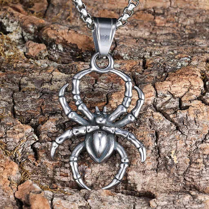 Arachnid Weaver Pendant - Gothic Aesthetic Jewelry by Mort 7