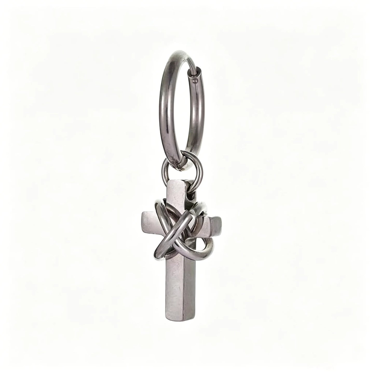 Punk Cross Drop Hoop Earrings for Men & Women