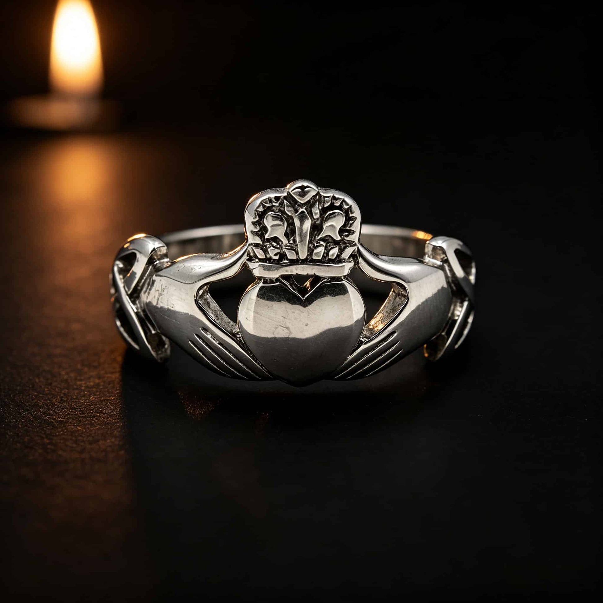 Claddagh Ring - Gothic Aesthetic Jewelry by Mort 7