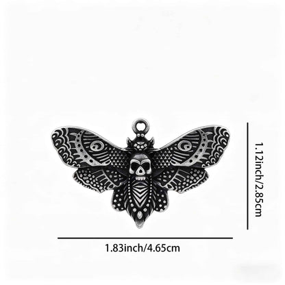 Death's Head Moth Pendant - Gothic Aesthetic Jewelry by Mort 7