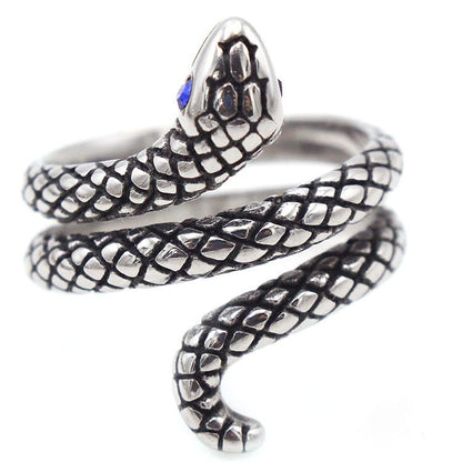 Gothic Coiled Snake Ring - Gothic Aesthetic Jewelry by Mort 7