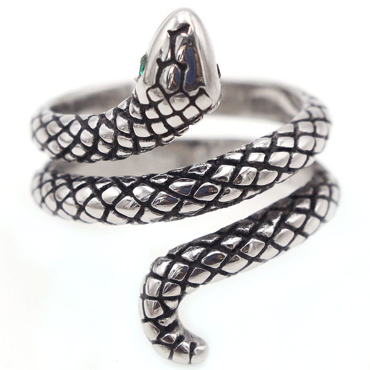 Gothic Coiled Snake Ring - Gothic Aesthetic Jewelry by Mort 7