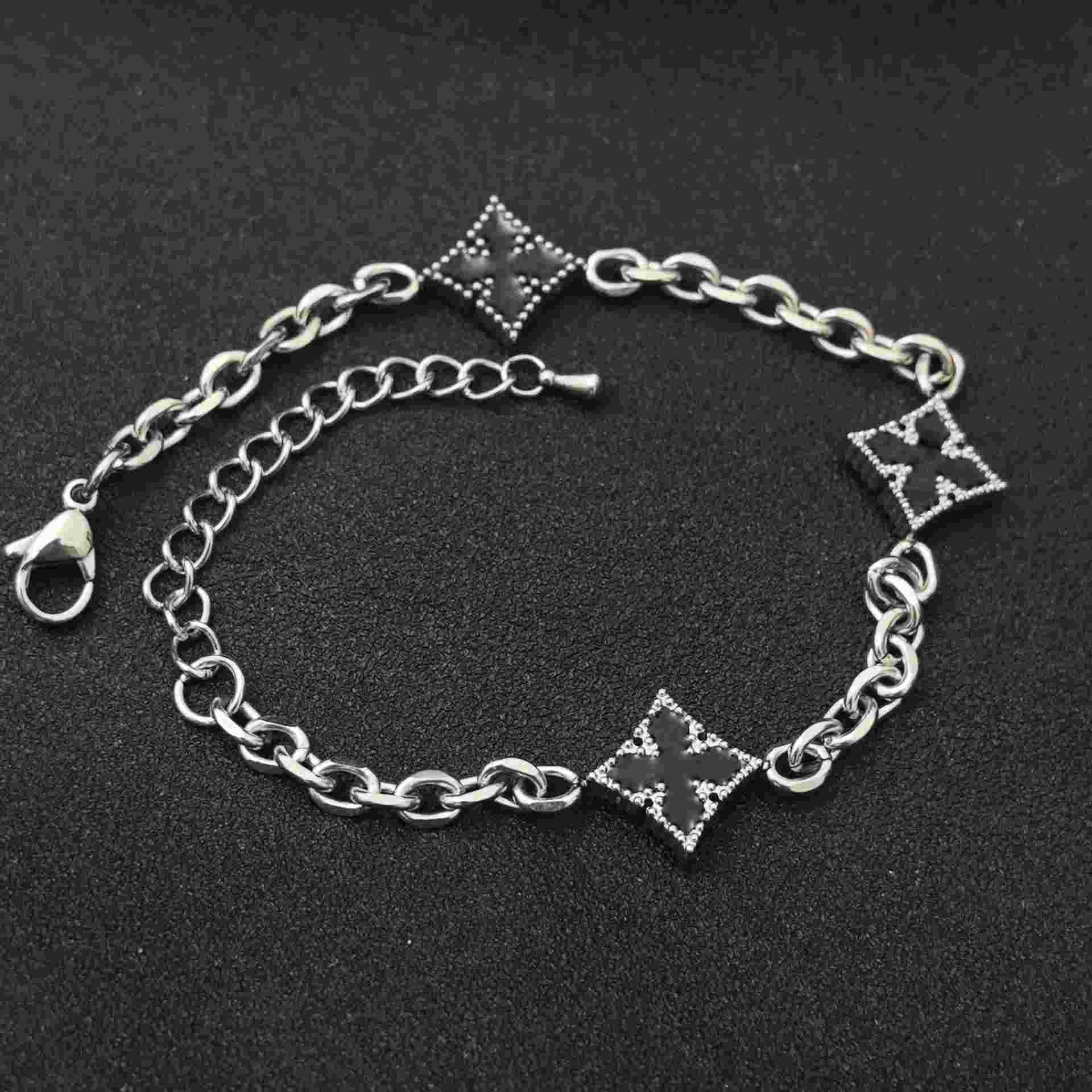Midnight Rhombus Cross Bracelet - Gothic Aesthetic Jewelry by Mort 7