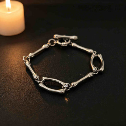Osteon Glimmer Link Bracelet - Gothic Aesthetic Jewelry by Mort 7