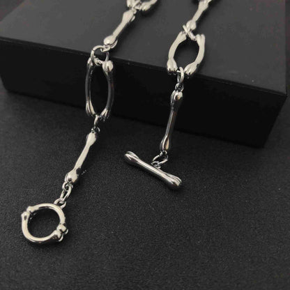 Osteon Glimmer Link Bracelet - Gothic Aesthetic Jewelry by Mort 7