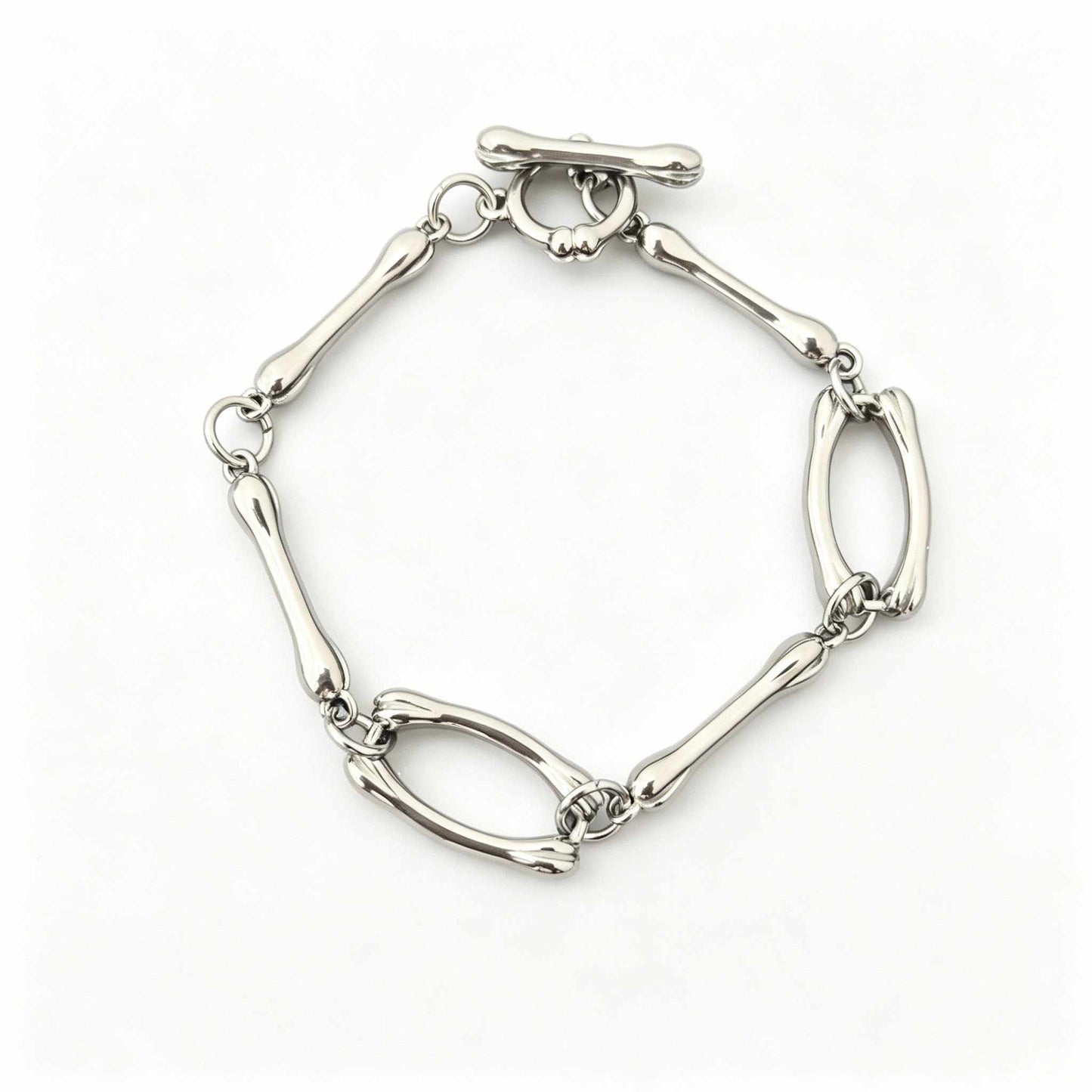 Osteon Glimmer Link Bracelet - Gothic Aesthetic Jewelry by Mort 7