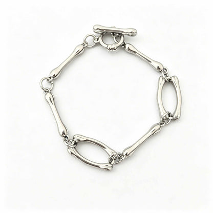 Osteon Glimmer Link Bracelet - Gothic Aesthetic Jewelry by Mort 7