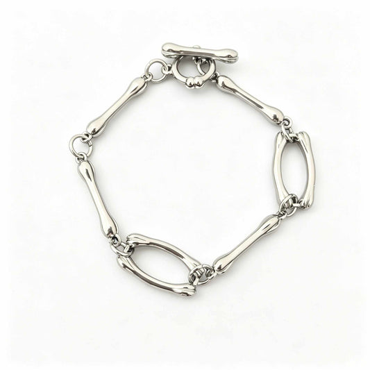 Osteon Glimmer Link Bracelet - Gothic Aesthetic Jewelry by Mort 7