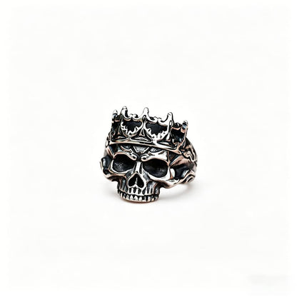 The Undead Monarch| Heavy Gothic Crowned Skull Ring - Gothic Aesthetic Jewelry by Mort 7